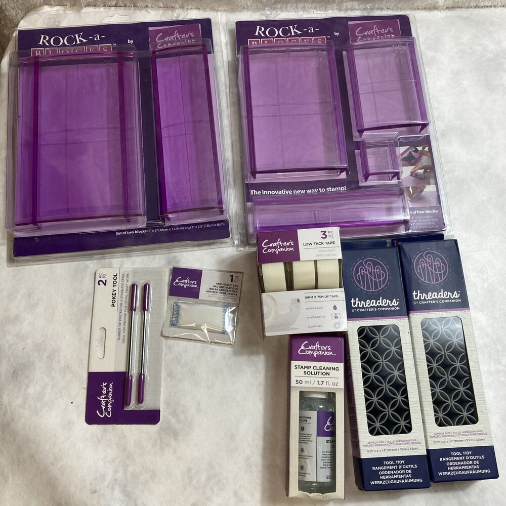 Crafters Companion Accessories Lot 8 Items Tool Tidy Blocks Tape Pokey